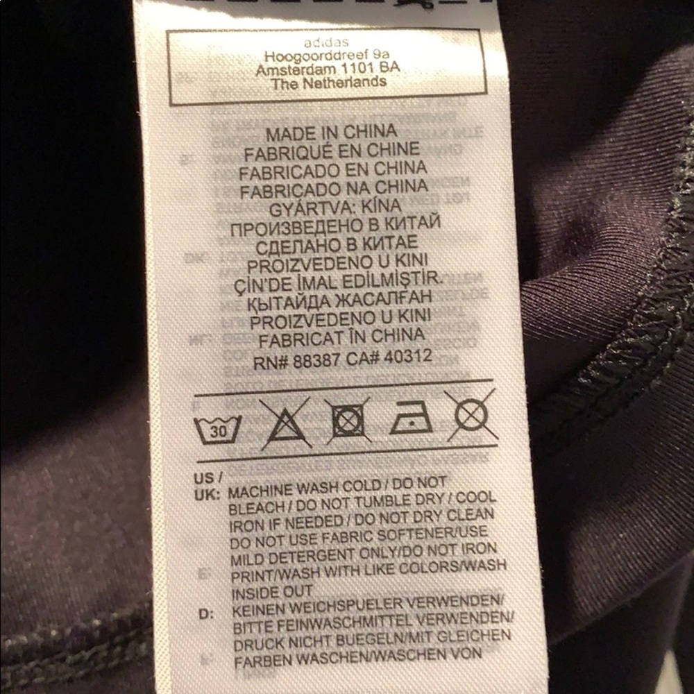 ADIDAS Cropped Sweatshirt Top Long Sleeve - Picture 11 of 11